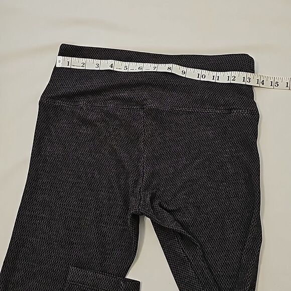 Lysse Center Seam Ponte Leggings Charcoal Chevron M - Picture 3 of 7